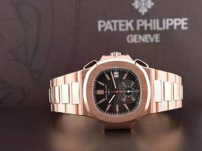Thumbnail von Patek Philippe Nautilus 5980/1R Rose Gold Chronograph - Full Set Like New 2014