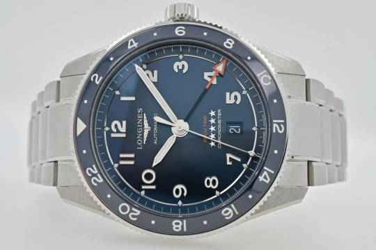  Longines Spirit Zulu Time GMT L38124936 Blue Bezel 
