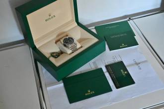 Thumbnail von Rolex Datejust 41 126300 Blue Motif Fluted Dial Jubilee LC110 Full Set