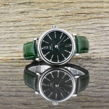  IWC Portofino 34 Automatic Green Diamond Dial - Folding Clasp - Full Set - Steel 