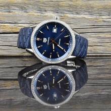 TAG Heuer Carrera Quartz Blue Dial - Factory Diamond Bezel