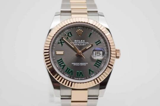 Rolex Datejust 41 LC100 Wimbledon Fullset mit Erstkaufrechnung