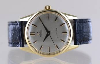 Thumbnail von Omega Seamaster Automatic Silver No Date Onyx Marker Vintage 18K Gold rar
