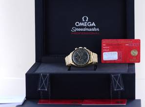 Thumbnail von Omega Speedmaster Professional Moonwatch Chronograph 18K Moonshine Gold green dial 42 B+P