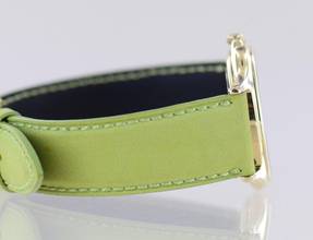 Thumbnail von Jaeger-LeCoultre Heraion Date 18K Gold Dresswatch 34mm Leather Strap Cal 889 rare