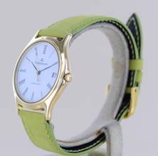 Thumbnail von Jaeger-LeCoultre Heraion Date 18K Gold Dresswatch 34mm Leather Strap Cal 889 rare