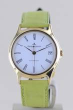 Thumbnail von Jaeger-LeCoultre Heraion Date 18K Gold Dresswatch 34mm Leather Strap Cal 889 rare