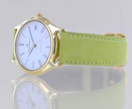 Thumbnail von Jaeger-LeCoultre Heraion Date 18K Gold Dresswatch 34mm Leather Strap Cal 889 rare