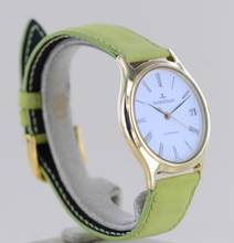 Thumbnail von Jaeger-LeCoultre Heraion Date 18K Gold Dresswatch 34mm Leather Strap Cal 889 rare