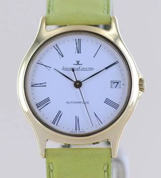  Jaeger-LeCoultre Heraion Date 18K Gold Dresswatch 34mm Lederband Cal 889 rar 