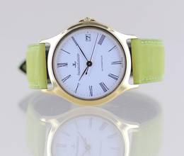 Thumbnail von Jaeger-LeCoultre Heraion Date 18K Gold Dresswatch 34mm Leather Strap Cal 889 rare