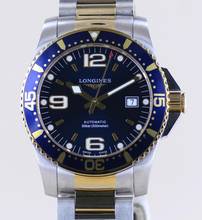 Longines HydroConquest Diver ステンレススチール ゴールド 自動巻き 青ダイヤル 41mm B+P スポーツ