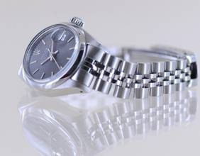 Thumbnail von Rolex Lady-Datejust Date grey index dial Jubiléband 26mm polished Bezel