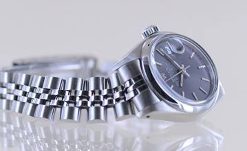 Thumbnail von Rolex Lady-Datejust Date grey index dial Jubiléband 26mm polished Bezel