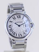 Thumbnail von Cartier Ballon Bleu Steel Automatic Klassiker Luxusuhr Silver roman dial 36mm Unisex B+P