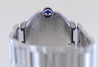 Thumbnail von Cartier Ballon Bleu Steel Automatic Klassiker Luxusuhr Silver roman dial 36mm Unisex B+P