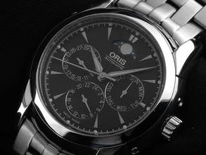 Thumbnail von Oris Artelier Ref.7546A Year 2002 original box very good vintage Artelier full calendar moon phase