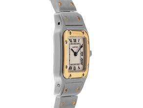 Thumbnail von Cartier Santos Galbée Lady Ref.0902 1993 Full Set Original Vintage Unpoliert Santos Galbee Lady PM kleines Modell