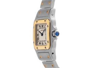 Thumbnail von Cartier Santos Galbée Lady Ref.0902 1993 Full Set Original Vintage Unpoliert Santos Galbee Lady PM kleines Modell