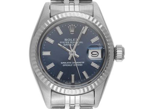  Rolex Lady-Datejust Ref.69174 open 6/9 1974 Box&Beschreibung Original Vintage Unpoliert Datejust Lady open 6/9 Stahl 18kt Weißgold Jubil Armband 