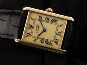 Thumbnail von Cartier Tank Vermeil Ref.590005 1991 Full Set Original Vintage Unpoliert Tank Vermeil