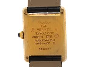 Thumbnail von Cartier Tank Vermeil Ref.590005 1991 Full Set Original Vintage Unpoliert Tank Vermeil