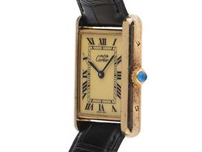 Thumbnail von Cartier Tank Vermeil Ref.590005 1991 Full Set Original Vintage Unpoliert Tank Vermeil