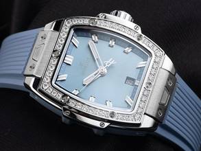 Thumbnail von Hublot Big Bang Unico Ref.682.SX.717B.RX.1204 2026 Full Set Unworn Spirit of Big Bang Steel Coal Blue Lady Diamonds 0.88ct Rubber Folding Clasp
