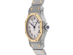 Thumbnail von Cartier Santos Octagon GM Ref.2966 1986 Box&Beschreibung sehr gut Vintage Santos Octagon GM großes Modell Automatic