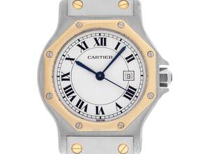 Thumbnail von Cartier Santos Octagon GM Ref.2966 1986 Box&Beschreibung sehr gut Vintage Santos Octagon GM großes Modell Automatic