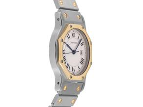 Thumbnail von Cartier Santos Octagon GM Ref.2966 1986 Box&Beschreibung sehr gut Vintage Santos Octagon GM großes Modell Automatic