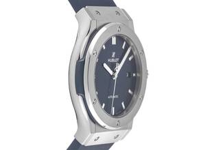 Thumbnail von Hublot Classic Fusion Blue Titanium Ref.542.NX.7170.RX 2026 Full Set Unworn Classic Fusion Titanium Blue Rubber Folding Clasp