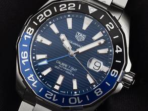 Thumbnail von TAG Heuer Aquaracer 300M Calibre 7 GMT Ref.WAY201T.BA0927 Year 2022 Full Set very good Vintage Aquaracer