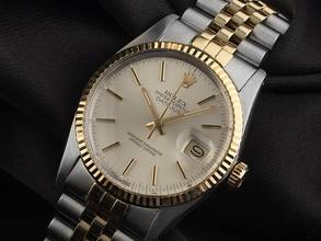 Thumbnail von Rolex Datejust 36 Ref.16013 Bj.1985 Full Set sehr gut Vintage Datejust open 6/9 Jubilé Armband