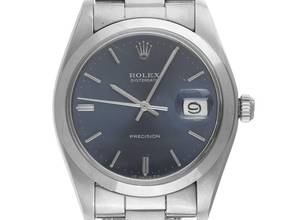 Thumbnail von Rolex Oysterdate Precision Ref.6694 1978 LC 100 Full Set Original Vintage Unpoliert Oysterdate Precision Blau open 6/9 Stahl Oyster Armband