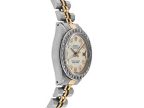 Thumbnail von Rolex Lady-Datejust Ref.6917 1977 Box&Beschreibung Original unpoliert Datejust Lady open 6/9 Diamanten 0,60ct Perlmutt