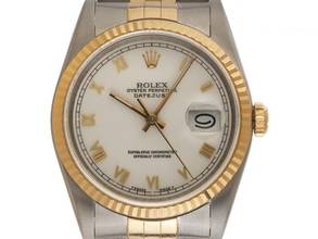 Thumbnail von Rolex Datejust 36 Ref.16233 Bj.1988 Box&Beschreibung Original Vintage Unpoliert Datejust open 6/9 Jubilé Armband
