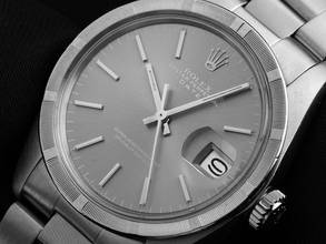 Thumbnail von Rolex Oyster Perpetual Date Ref.1501 1975 Box&Beschreibung Original Vintage Unpoliert Oyster Perpetual Date Stahl Rhodium Oyster Armband