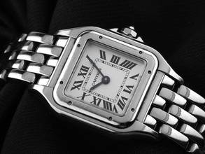 Thumbnail von Cartier Panthère PM kleines Modell Ref.4177 2020 Box&Beschreibung Original Vintage Unpoliert Panthere PM kleines Modell Stahl