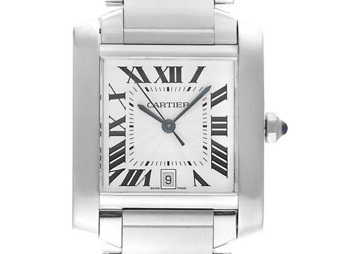  Cartier Tank Française GM Großes Modell Ref.2302 Bj.2003 Box&Beschreibung sehr gut Vintage Tank Francaise GM Großes Modell 