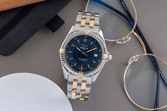 Thumbnail von Breitling Antares Blue Dial Steel / Gold Automatic Men's Watch B10048 Classic