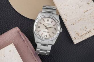 Thumbnail von Rolex Air King 34 Pink Index Stahl Automatik Medium Size R. 114200 Papiere LC170