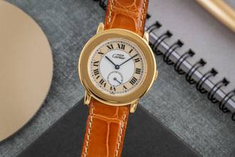 Cartier Must Ronde LM 925 Silver Gold-Plated Quartz Men's Watch Ref. W1006922 1810 1
