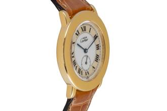 Thumbnail von Cartier Must Ronde LM 925 Silver Gold-Plated Quartz Men's Watch Ref. W1006922 1810 1
