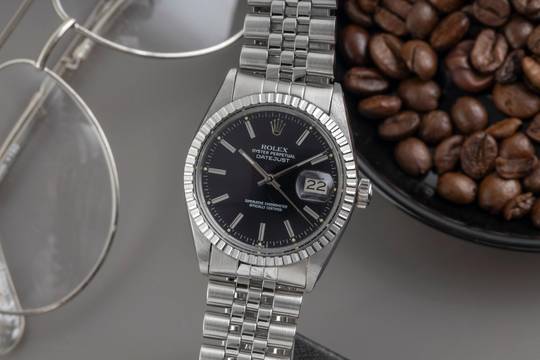  Rolex Datejust 36 Black Dial Oyster Edelstahl Automatik Herrenuhr Ref. 16030 