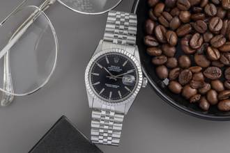 Thumbnail von Rolex Datejust 36 Black Dial Oyster Edelstahl Automatik Herrenuhr Ref. 16030