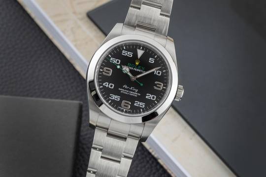  Rolex Air King Oyster Edelstahl Automatik Herrenuhr Ref. 116900 B&P 2020 LC410 