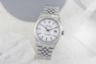 Thumbnail von Rolex Datejust 36 White Dial Stahl / Weissgold Automatik Herrenuhr Ref. 16014