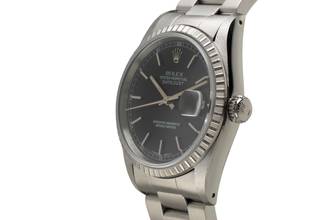 Thumbnail von Rolex Datejust 36 Oyster Black Dial Stahl Automatik Herren Ref. 16220 Klassiker