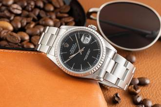 Thumbnail von Rolex Datejust 36 Oyster Black Dial Stahl Automatik Herren Ref. 16220 Klassiker